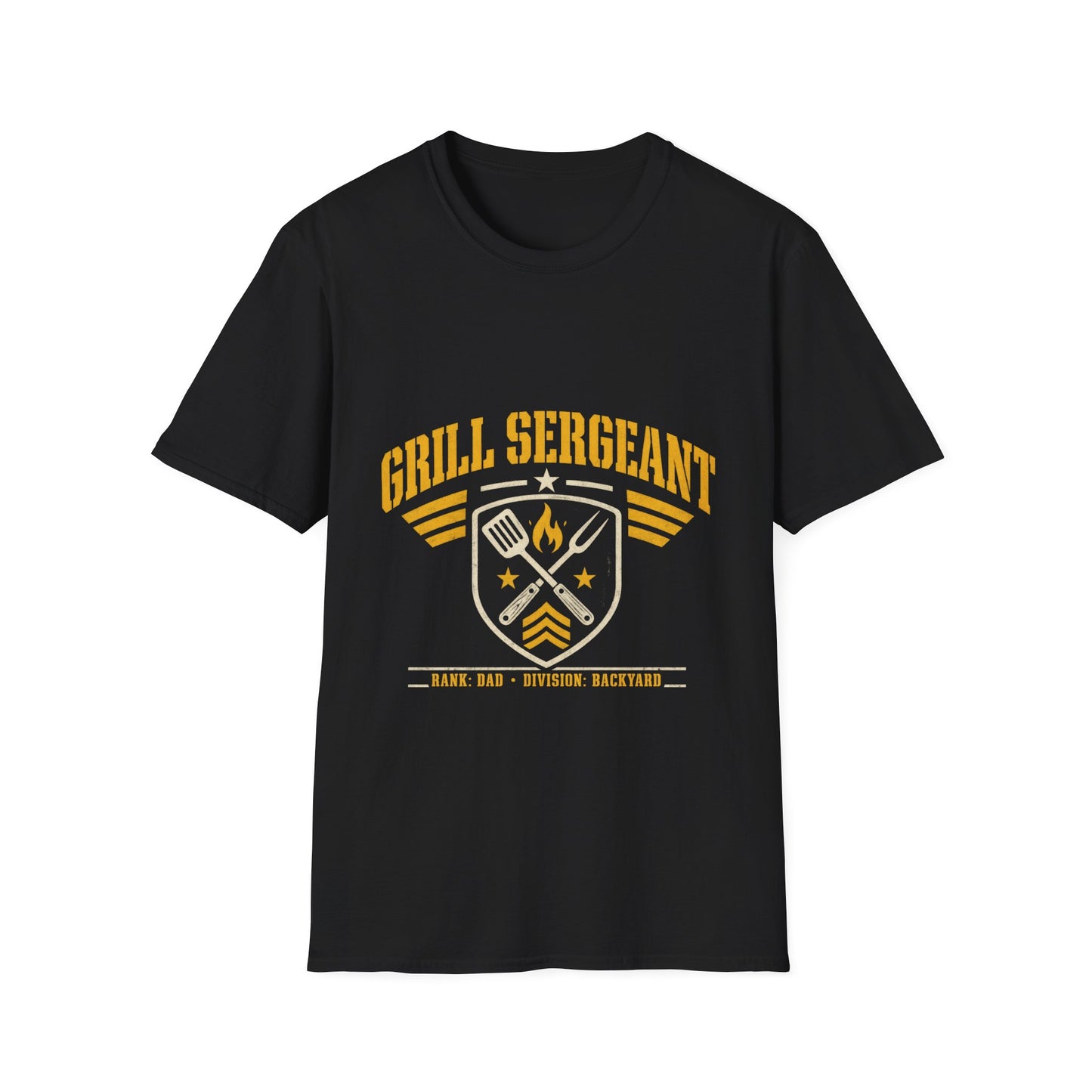 Grill Sergeant T-Shirt — Funny BBQ Chef Shirt for Grilling Lovers