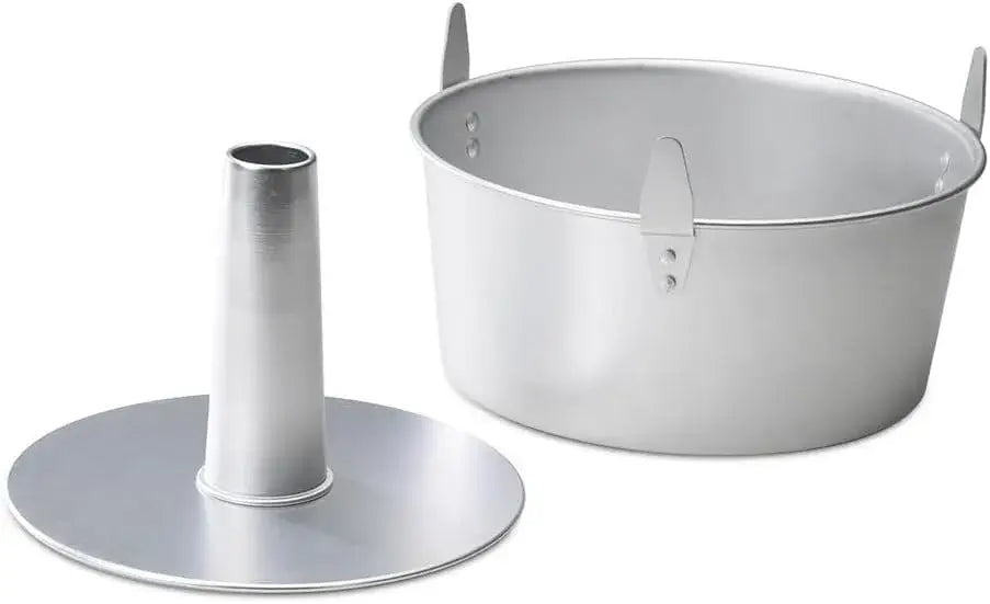 Angel Food Cake Pan 10 Inch — Removable Bottom, Nonstick, 3 Cooling Feet