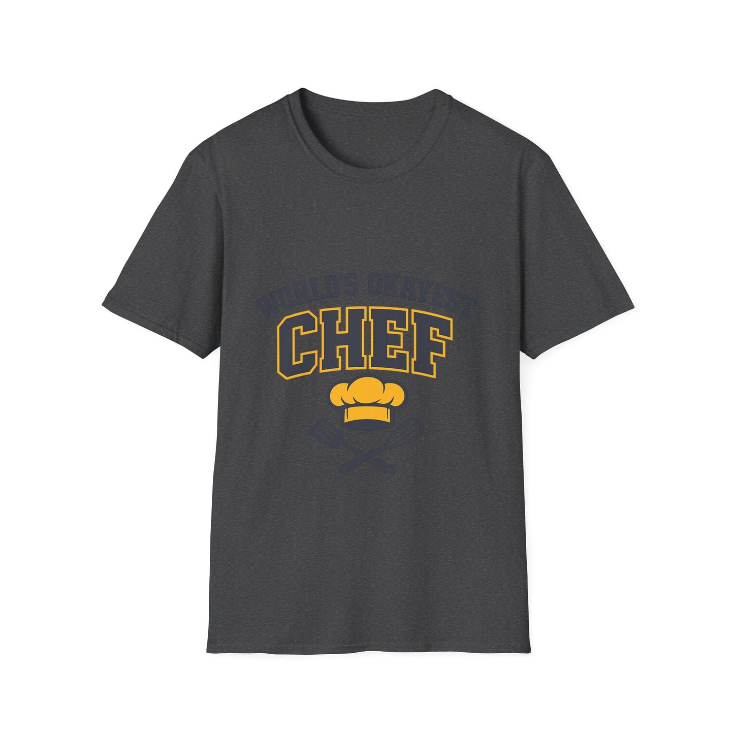 World's Okayest Chef T-Shirt — Funny Chef Gift for Home Cooks & Amateur Chefs