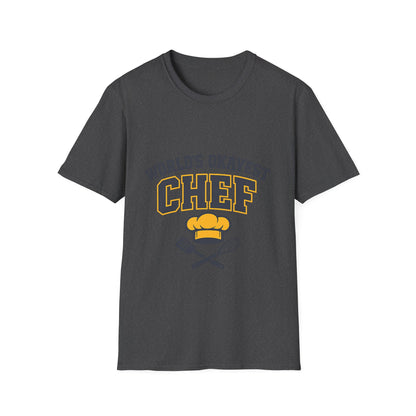 World's Okayest Chef T-Shirt — Funny Chef Gift for Home Cooks & Amateur Chefs