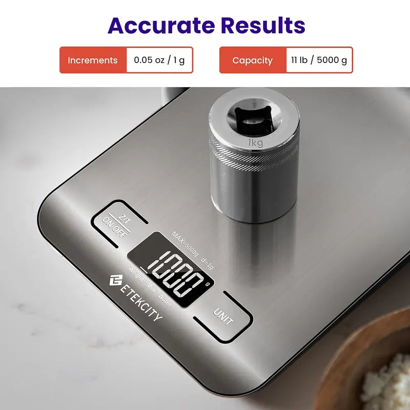 Digital Kitchen Scale — Track Macros, Portions & Recipes