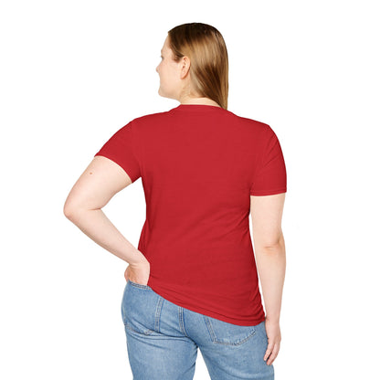 Kiss The Cook T-Shirt — Retro Red Graphic Tee ("Kiss The Cook from a safe distance")