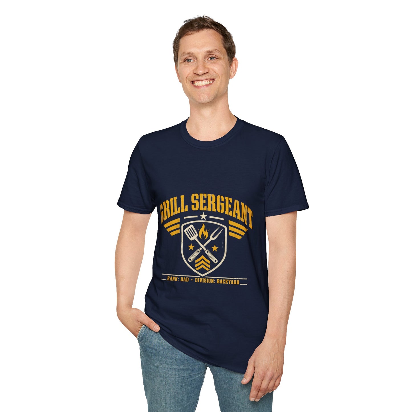 Grill Sergeant T-Shirt — Funny BBQ Chef Shirt for Grilling Lovers