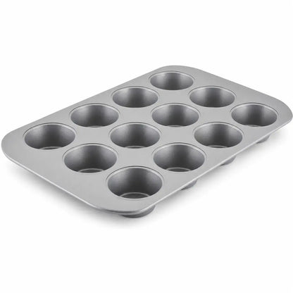 Muffin Pan 12-Cup — Nonstick, Warp Resistant, PFAS &amp; PFOA Free, Mocha