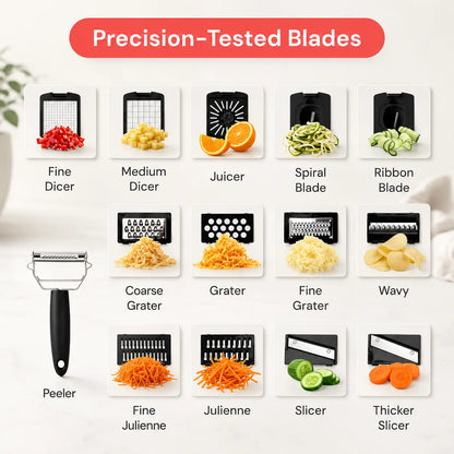 Chopper — 14-in-1 Vegetable Chopper & Mandoline Slicer with Container