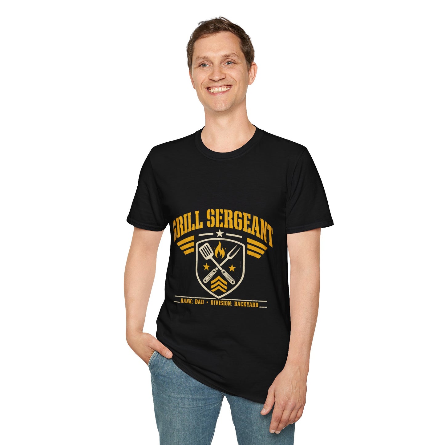 Grill Sergeant T-Shirt — Funny BBQ Chef Shirt for Grilling Lovers