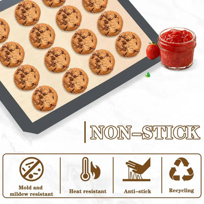 Silicone Baking Mat 2-Pack — Non-Stick, Reusable, Food-Grade, 15.7" x 11.8"