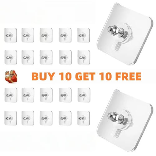 20pcs Self-Adhesive Wall Hooks for Bathroom & Kitchen