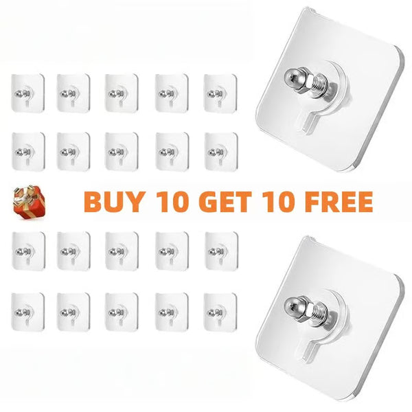 20pcs Self-Adhesive Wall Hooks for Bathroom & Kitchen