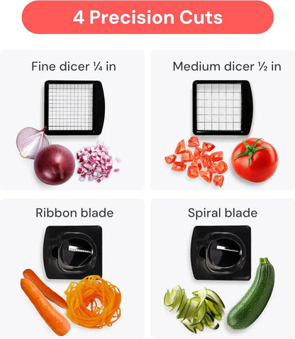 Chopper — 14-in-1 Vegetable Chopper & Mandoline Slicer with Container