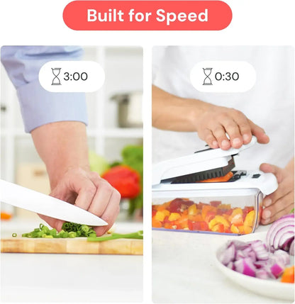 Chopper — 14-in-1 Vegetable Chopper & Mandoline Slicer with Container