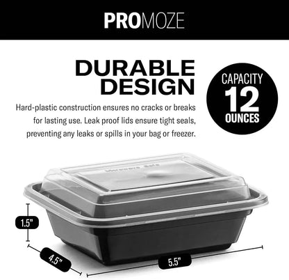 Meal Prep Containers 50 Pack — BPA-Free, Microwave, Freezer & Dishwasher Safe