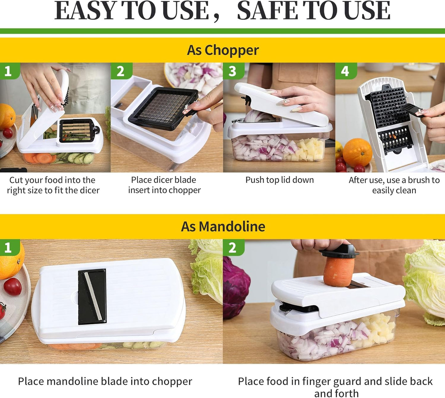 18-in-1 Vegetable Chopper & Mandoline Slicer with Container