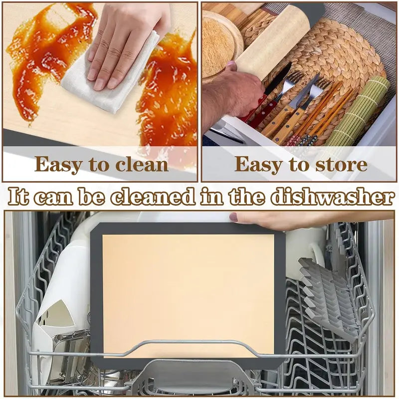 Silicone Baking Mat 2-Pack — Non-Stick, Reusable, Food-Grade, 15.7" x 11.8"