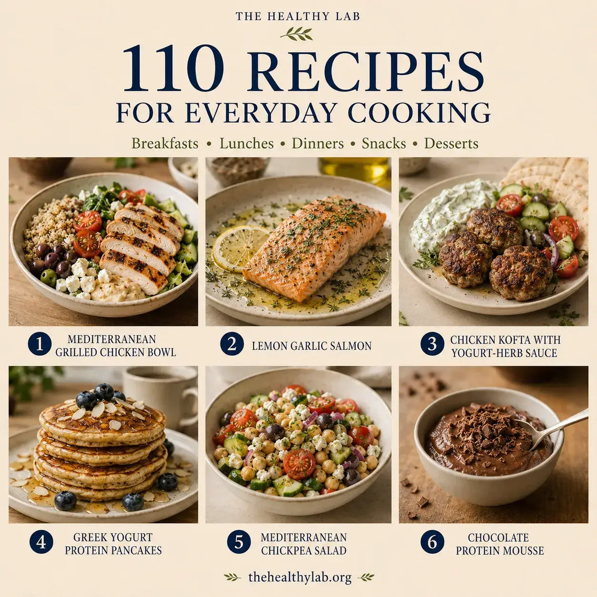 110 High-Protein Mediterranean-Inspired Recipes