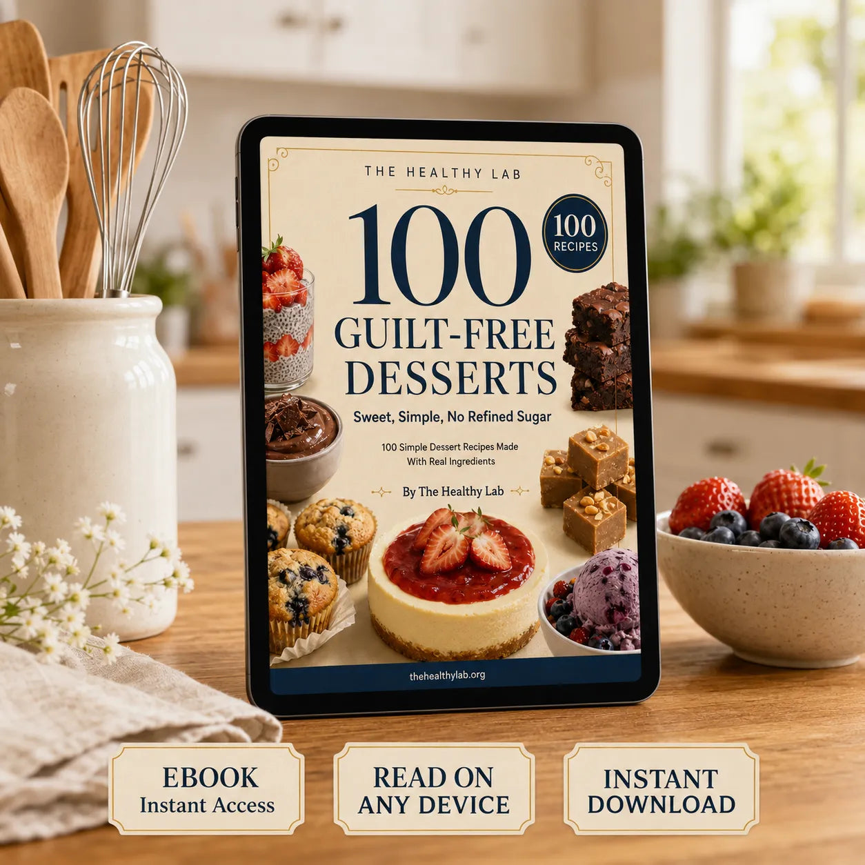 100 Guilt-Free Desserts — Sweet, Simple, No Refined Sugar