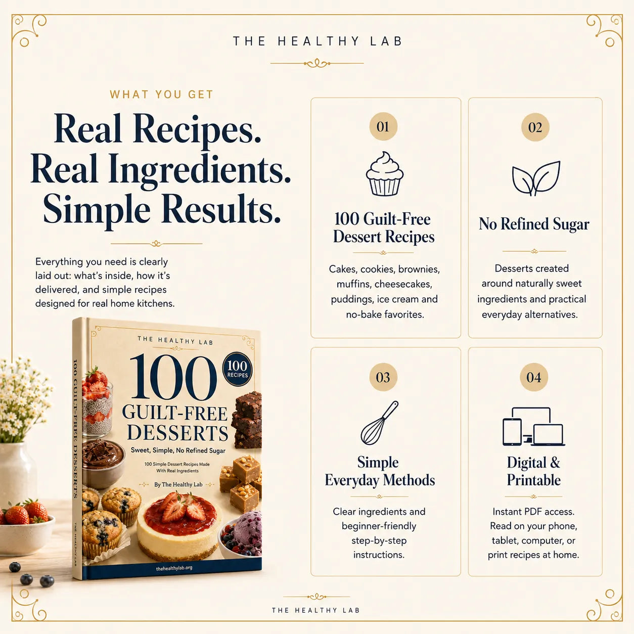 100 Guilt-Free Desserts — Sweet, Simple, No Refined Sugar