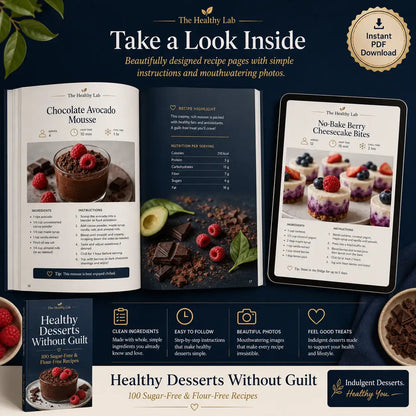 Healthy Desserts Without Guilt: 100 Sugar-Free & Flour-Free Recipes