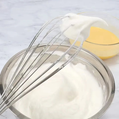 LMETJMA 8" 10" 12" Egg Whisk Stainless Steel