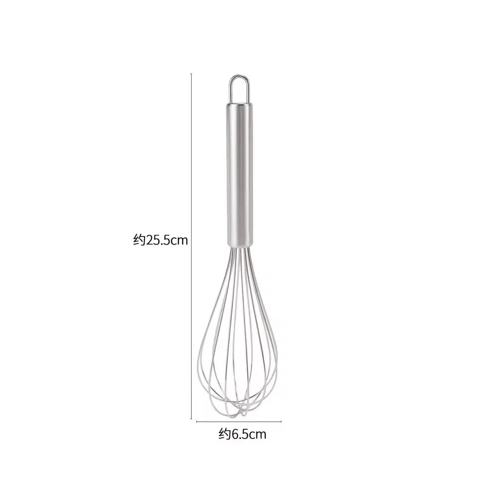 LMETJMA 8" 10" 12" Egg Whisk Stainless Steel