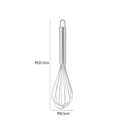 LMETJMA 8" 10" 12" Egg Whisk Stainless Steel