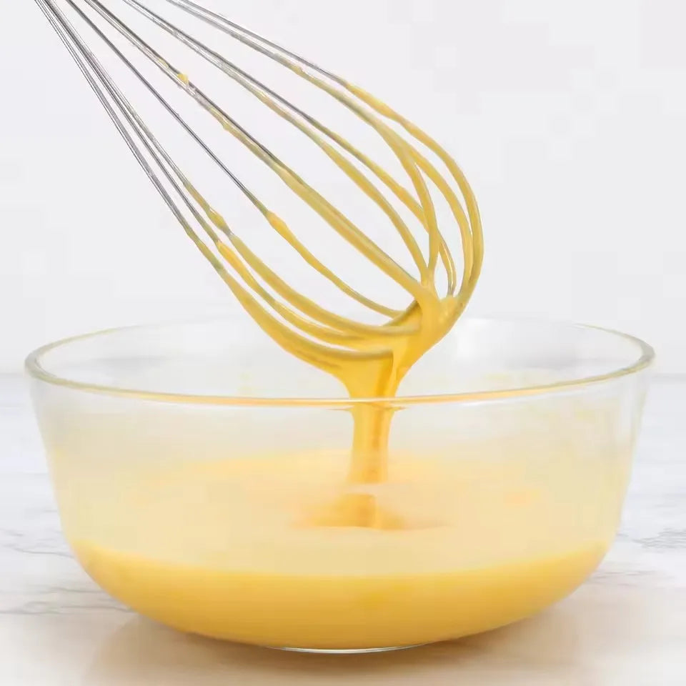 LMETJMA 8" 10" 12" Egg Whisk Stainless Steel