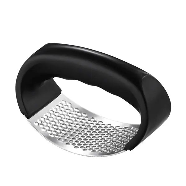 Improved stainless steel garlic press