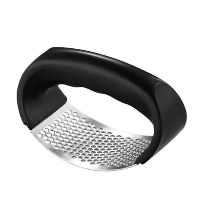 Improved stainless steel garlic press