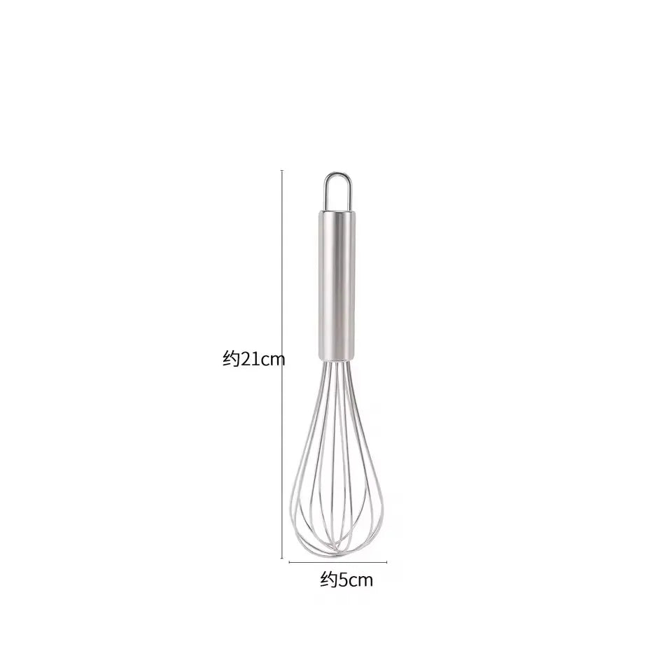 LMETJMA 8" 10" 12" Egg Whisk Stainless Steel