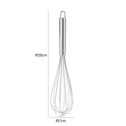 LMETJMA 8" 10" 12" Egg Whisk Stainless Steel